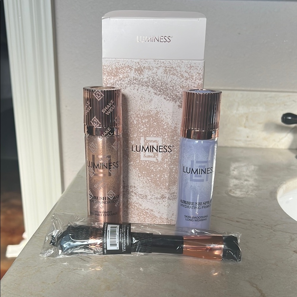 Luminess Airbrush Foundation and Primer Set - Bronze and Lavender